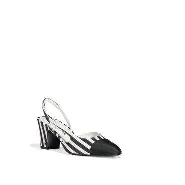 Coco Slingbacks - White/Black