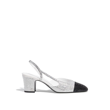 Coco Slingbacks - Silvered/Black