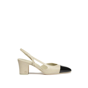 Coco Slingbacks - Ivory/Black
