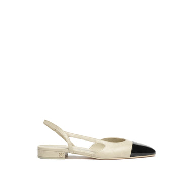 Coco Slingbacks - Ivory/Black