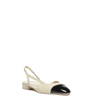 Coco Slingbacks - Ivory/Black
