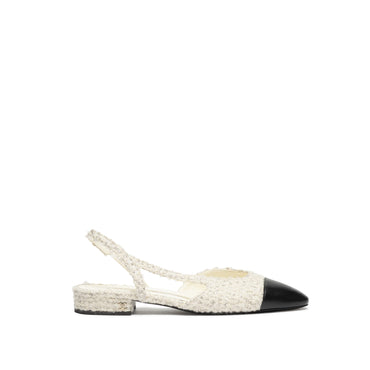 Coco Slingbacks - Ivory/Silvery/Bck