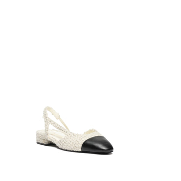 Coco Slingbacks - Ivory/Silvery/Bck