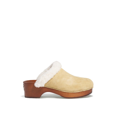 Chalet Mules - Beige/White