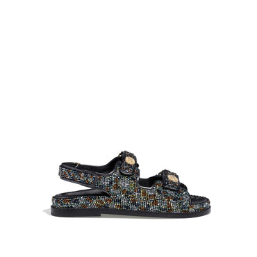 Gate No 5 Sandals - Black/Multicolor
