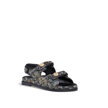 Gate No 5 Sandals - Black/Multicolor