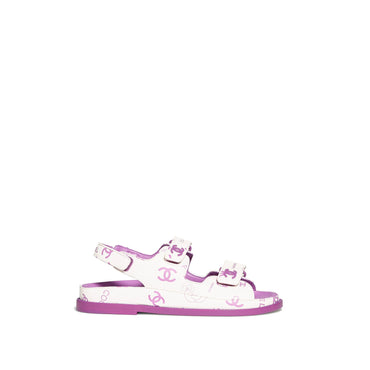 Gate No 5 Sandals - White/Purple