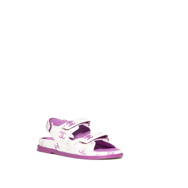 Gate No 5 Sandals - White/Purple