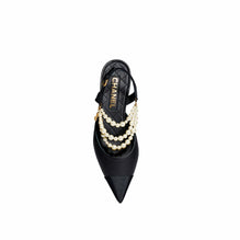Pearl Beauty Slingbacks - Black