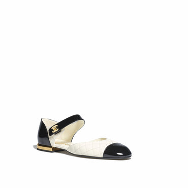 Baby Lock Mary Janes - Ivory/Black