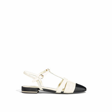 Grace Slingbacks - Ivory/Black