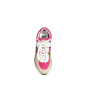 Sport-Runner Sneakers - Whi/Pink/Bei/Gold