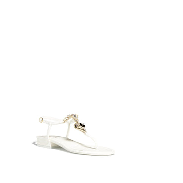 My Cc Heart Thongs - White