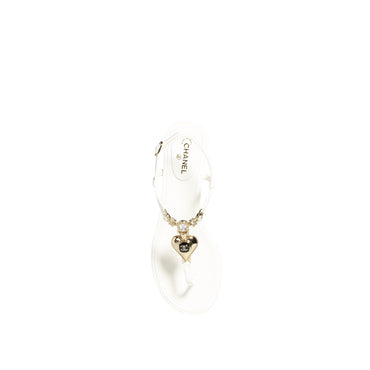 My CC Heart Thongs - White
