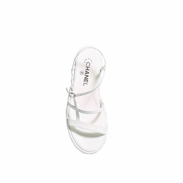 Quilted Summer Sandals - White