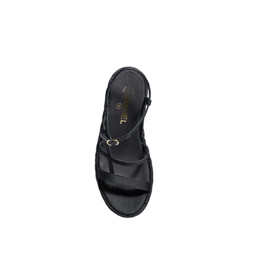 Quilted Summer Sandals - Black