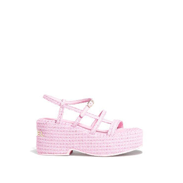 Quilted Summer Sandals - Pink/Golden