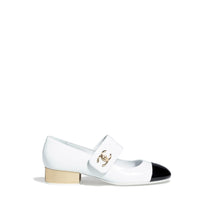 Bright Lock Mary Janes - White/Black
