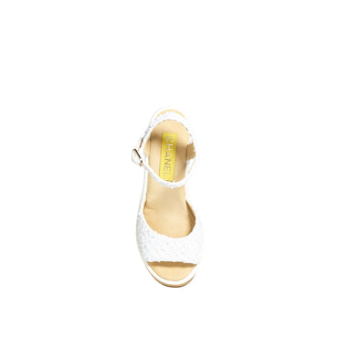 Cork Platform Sandals - White