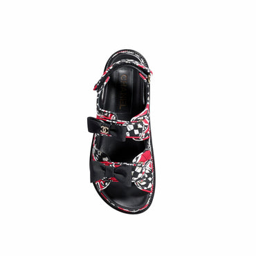 Gate No 5 Sandals - Red/White/Black