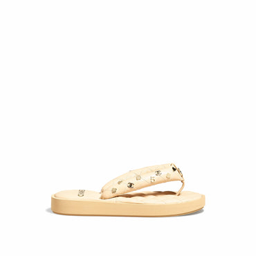 Padded Charms Thongs - Beige