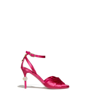 Jewel Heel Sandals - Fuchsia