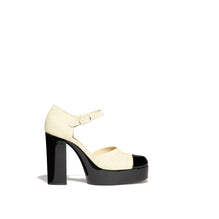 2-Tone High Mary Janes - Ivory/Black