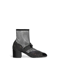 Queen Of Bow Short Boots - Bck/Silvered/Bck