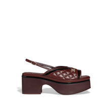 Summer Wave Sandals - Burgundy/Black