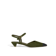 Pointy Cc Slingbacks - Dark Green/Black