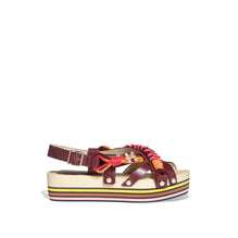 Rainbow Mix Sandals - Burg/Red/Ora/Yel