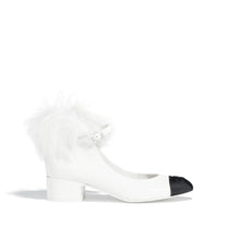 Winter Touch Mary Janes - White/White/Black
