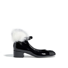 Winter Touch Mary Janes - Black/White/Black
