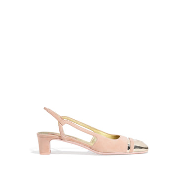 Golden Fame Slingbacks - Light Pink/Golden
