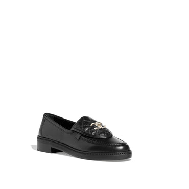 Quilted Tab Mocassins - Black