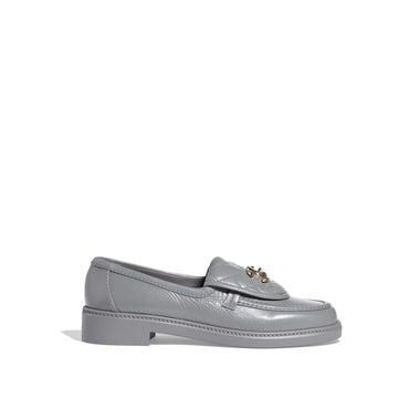 Quilted Tab Mocassins - Grey
