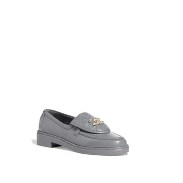 Quilted Tab Mocassins - Grey
