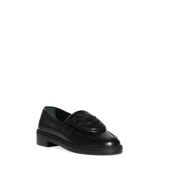Quilted Tab Mocassins - Black