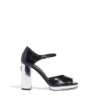 Golden Heel Sandals - Black