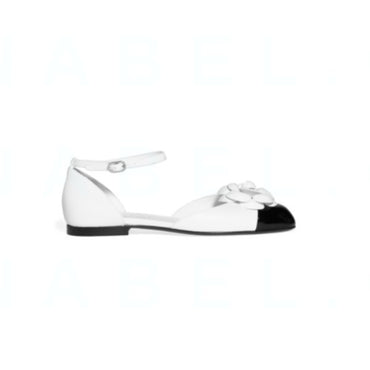 Camellia Crush Mary Janes - Black/White/Black