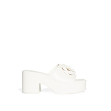Camellia Crush Mules - White