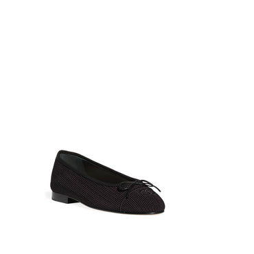 Tiny Bow Ballet Flats - Black