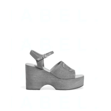 CC On Wedge Sandals - Lt Pink/Lt Grey