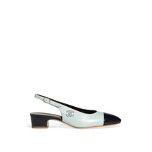 Side Story Slingbacks - Turquoise/Dk Navy