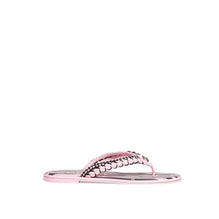 Summer Braid Thongs - Black/Pink