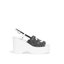 Cc On Wedge Sandals - Black/White