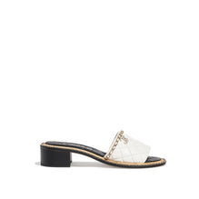 Quilted Summer Mules - White