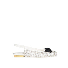 Gold Crush Slingbacks - White