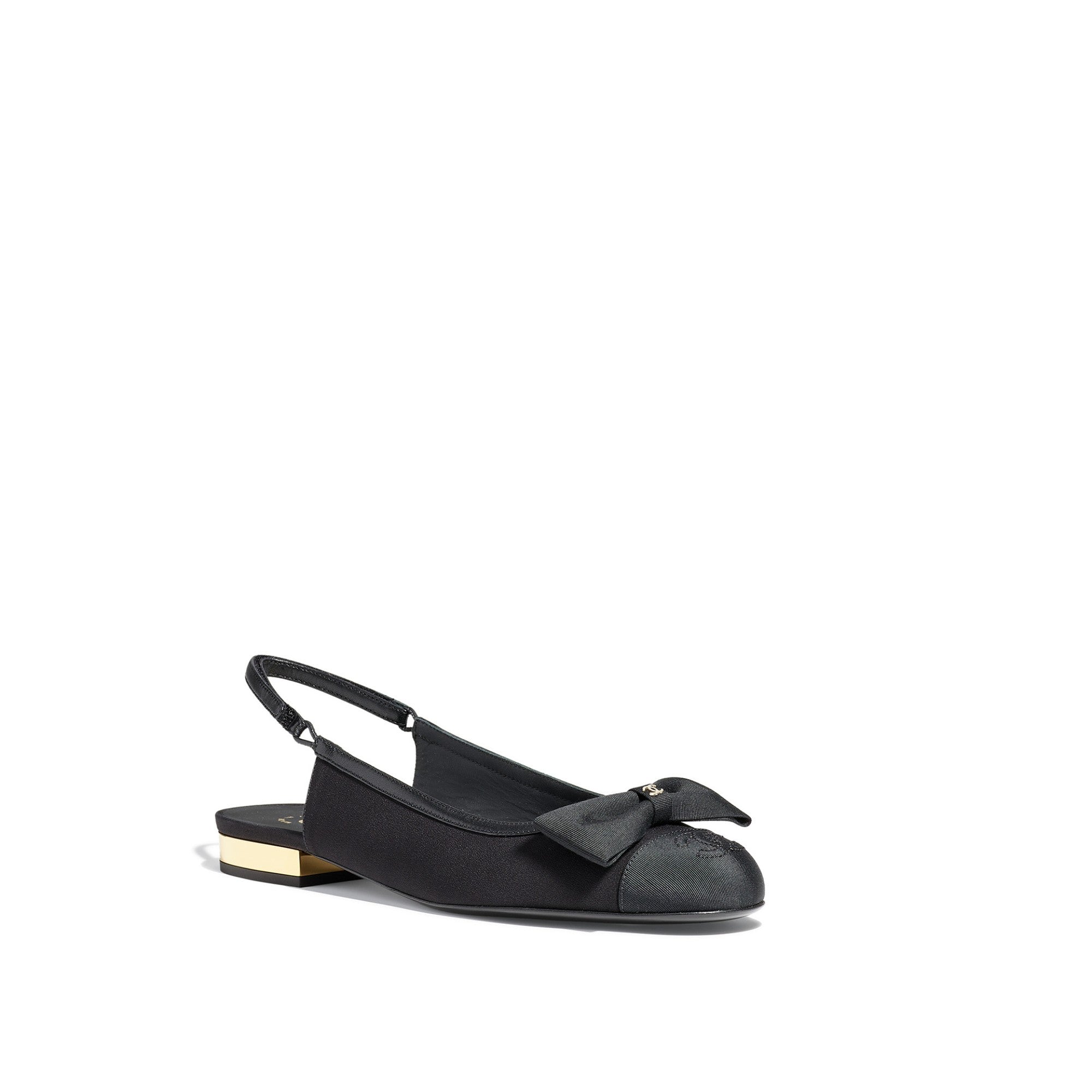 Gold Crush Slingbacks - Black