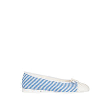 Tiny Bow Ballet Flats - White/Blue/White